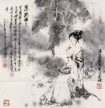 潘鸿海 樱桃红了 镜心